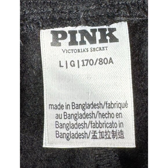 Pink Victoria's Secret Fleece Classic Shorts Womens Large‎ Black Sweat shorts - Picture 4 of 6